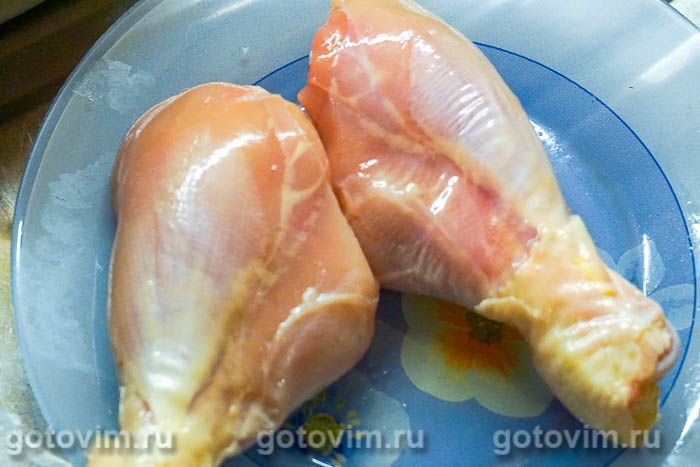 Фотографии рецепта Фаршированные куриные голени в микроволновке, 01 Фаршированные куриные голени в микроволновке, Шаг 01