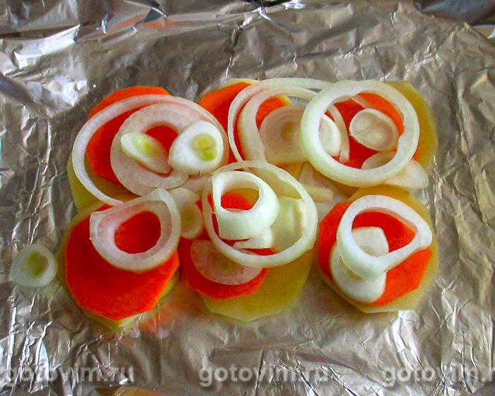 Фотографии рецепта Куриная грудка с овощами в фольге, 02 Куриная грудка с овощами в фольге, Шаг 02