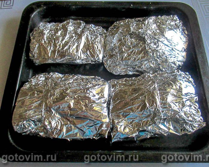 Фотографии рецепта Куриная грудка с овощами в фольге, 04 Куриная грудка с овощами в фольге, Шаг 04