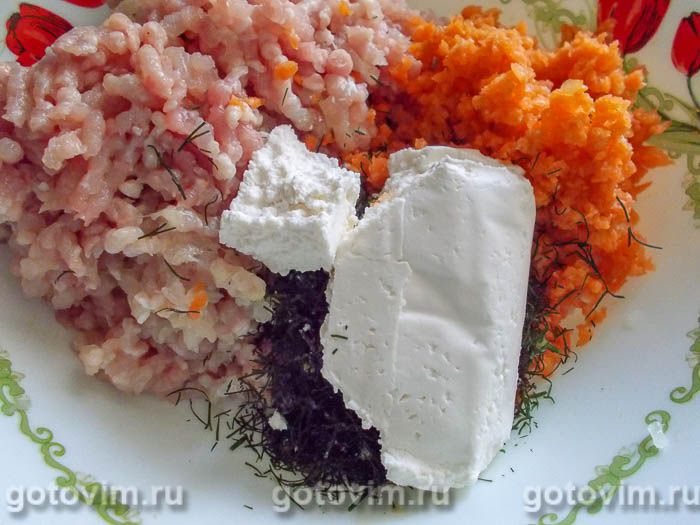 Фотографии рецепта Куриные котлеты с овощами и творогом, 04 Куриные котлеты с овощами и творогом, Шаг 04