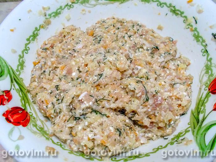 Фотографии рецепта Куриные котлеты с овощами и творогом, 06 Куриные котлеты с овощами и творогом, Шаг 06