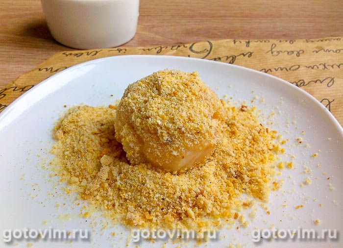 Фотографии рецепта Куриные крокеты с соусом бешамель, 08 Куриные крокеты с соусом бешамель, Шаг 08