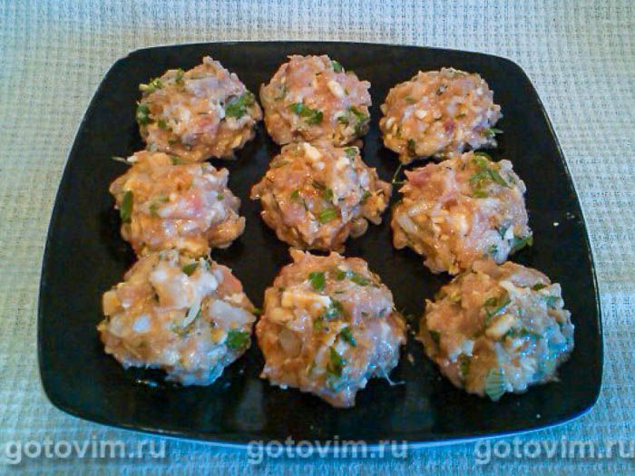Фотографии рецепта Куриные фрикадельки в чесночном соусе, 06 Куриные фрикадельки в чесночном соусе, Шаг 06