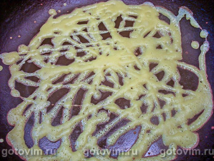 Фотографии рецепта Куриный шашлык в кружевном блинчике, 06 Куриный шашлык в кружевном блинчике, Шаг 06