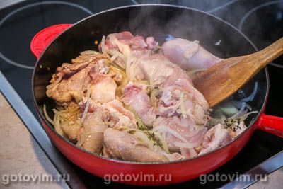 Фотографии рецепта Жареная курица с лисичками в сметане, 02 Жареная курица с лисичками в сметане, Шаг 02
