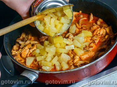 Фотографии рецепта Курица с ананасами, 03 Курица с ананасами, Шаг 03