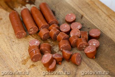 Фотографии рецепта Курица с копчеными колбасками в сливках, 01 Курица с копчеными колбасками в сливках, Шаг 01