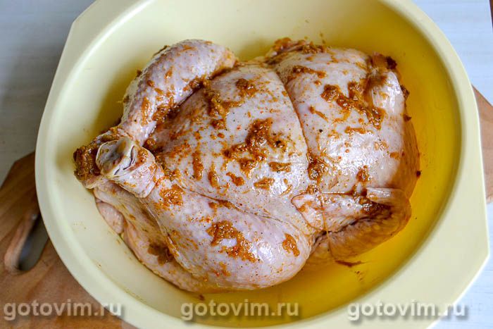 Фотографии рецепта Курица в имбирном маринаде с яблоками и апельсином, 05 Курица в имбирном маринаде с яблоками и апельсином, Шаг 05
