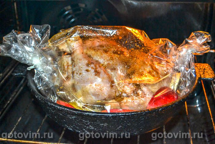 Фотографии рецепта Курица в имбирном маринаде с яблоками и апельсином, 07 Курица в имбирном маринаде с яблоками и апельсином, Шаг 07