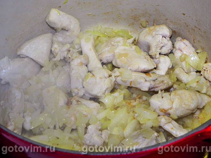 Фотографии рецепта Курица в соусе карри с соевыми бобами, 02 Курица в соусе карри с соевыми бобами, Шаг 02