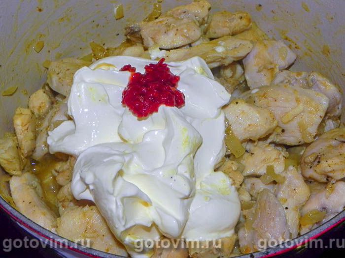 Фотографии рецепта Курица в соусе карри с соевыми бобами, 04 Курица в соусе карри с соевыми бобами, Шаг 04