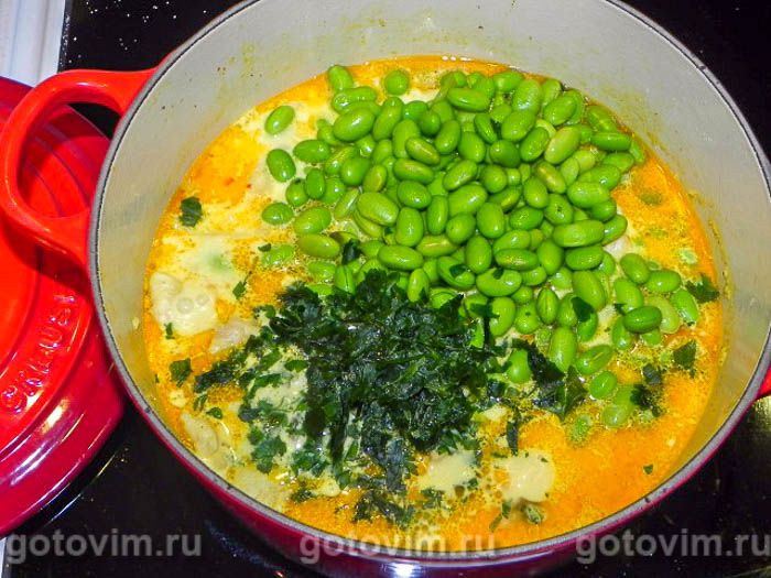 Фотографии рецепта Курица в соусе карри с соевыми бобами, 07 Курица в соусе карри с соевыми бобами, Шаг 07