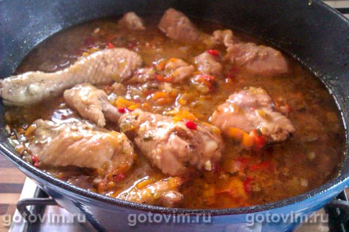 Фотографии рецепта Курица в пиве с овощами (Pollo a la cerveza con verduras), 07 Курица в пиве с овощами (Pollo a la cerveza con verduras), Шаг 07