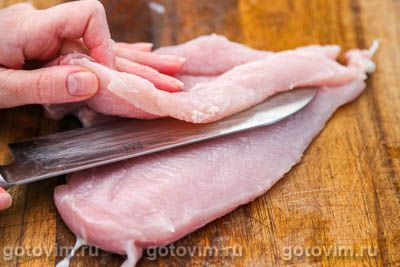 Фотографии рецепта Куриная грудка с ананасами и сыром, 03 Куриная грудка с ананасами и сыром, Шаг 03