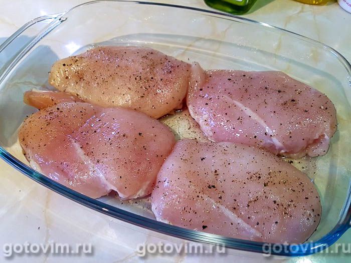 Фотографии рецепта Куриные грудки с сыром и копченой грудинкой в духовке или курица «Усадебная» (Herrgardskyckling), 01 Куриные грудки с сыром и копченой грудинкой в духовке или курица «Усадебная» (Herrgardskyckling), Шаг 01