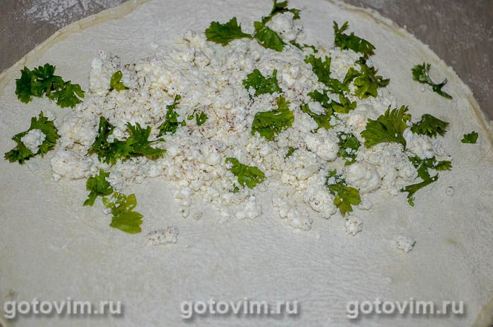 Фотографии рецепта Кутабы с творогом и зеленью, 05 Кутабы с творогом и зеленью, Шаг 05