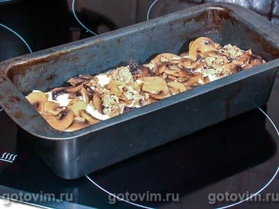 Фотографии рецепта Лазанья с грибами и моцареллой, 02 Лазанья с грибами и моцареллой, Шаг 02