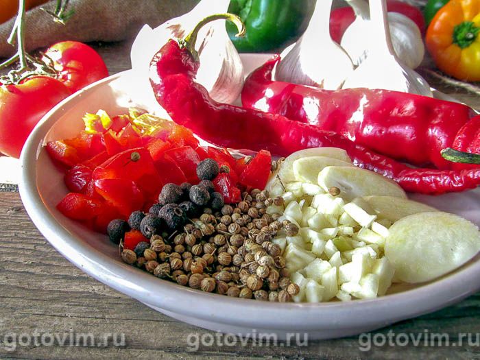 Фотографии рецепта Острое лечо по-венгерски, 02 Острое лечо по-венгерски, Шаг 02