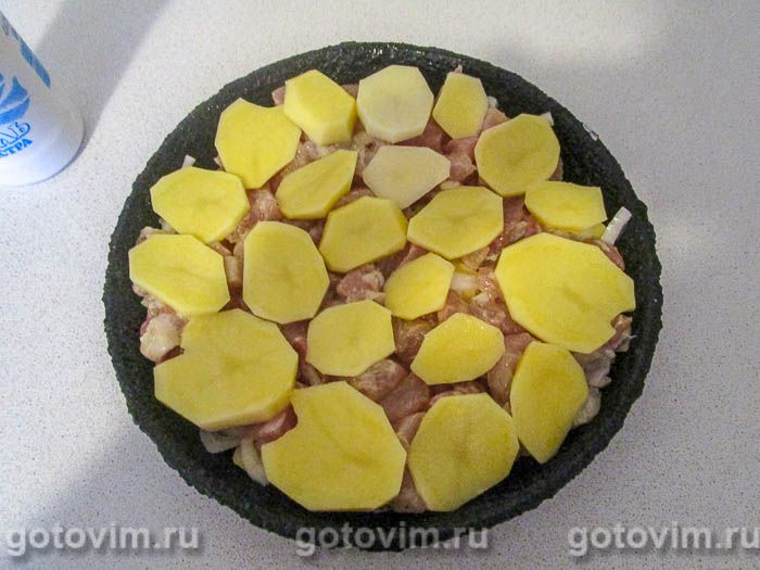 Фотографии рецепта Пирог ленивый курник, 05 Пирог ленивый курник, Шаг 05