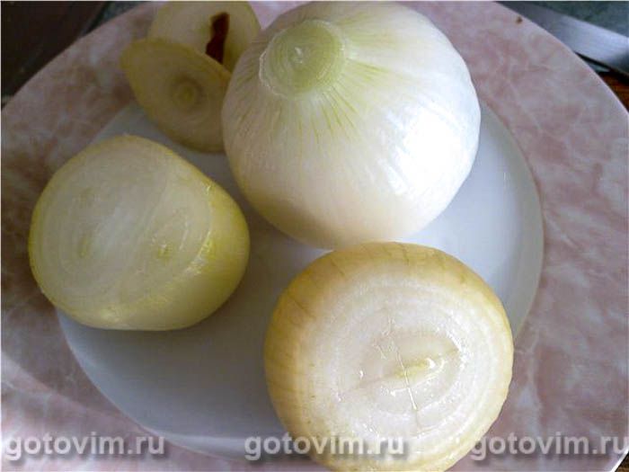 Фотографии рецепта Лук, фаршированный пшенной кашей с мясом и салом, 01 Лук, фаршированный пшенной кашей с мясом и салом, Шаг 01