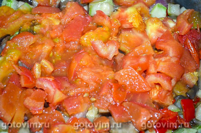 Фотографии рецепта Макароны с овощным соусом рататуй, 05 Макароны с овощным соусом рататуй, Шаг 05