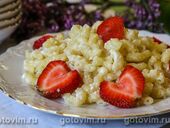 Сладкие макароны с творогом
