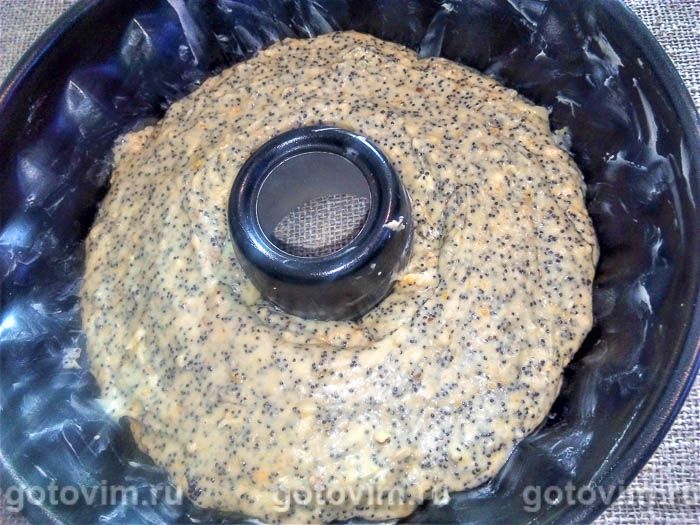 Фотографии рецепта Кекс с маком, апельсиновой цедрой и орехами, 05 Кекс с маком, апельсиновой цедрой и орехами, Шаг 05