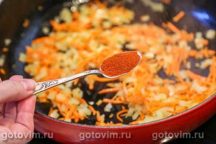 Фотографии рецепта Макароны по флотски с зеленым горошком, 04 Макароны по флотски с зеленым горошком, Шаг 04