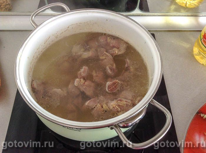 Фотографии рецепта Манджа - тушеные куриные желудочки в мультиварке по-болгарски, 01 Манджа - тушеные куриные желудочки в мультиварке по-болгарски, Шаг 01