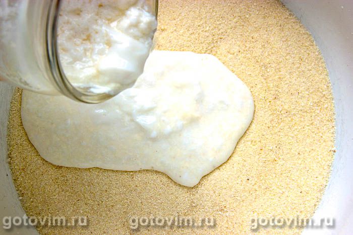 Фотографии рецепта Манник с яблоком и черноплодной рябиной, 02 Манник с яблоком и черноплодной рябиной, Шаг 02