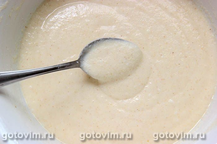 Фотографии рецепта Манник с яблоком и черноплодной рябиной, 04 Манник с яблоком и черноплодной рябиной, Шаг 04