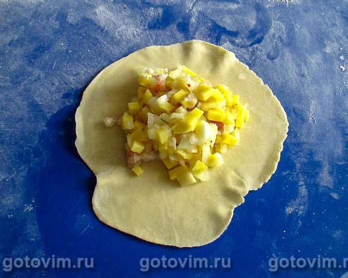 Фотографии рецепта Манты с картошкой и солёным салом, 08 Манты с картошкой и солёным салом, Шаг 08