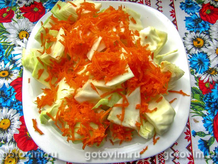 Фотографии рецепта Хрустящая капуста, маринованная с куркумой, 03 Хрустящая капуста, маринованная с куркумой, Шаг 03