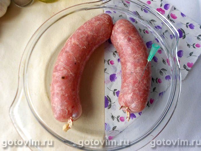 Фотографии рецепта Домашние маринованные куриные колбаски, 05 Домашние маринованные куриные колбаски, Шаг 05