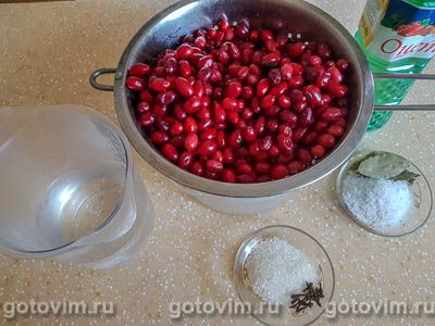 Фотографии рецепта Маринованный кизил, 01 Маринованный кизил, Шаг 01