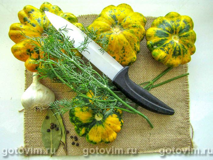Фотографии рецепта Маринованные патиссоны с уксусом на зиму, 02 Маринованные патиссоны с уксусом на зиму, Шаг 02