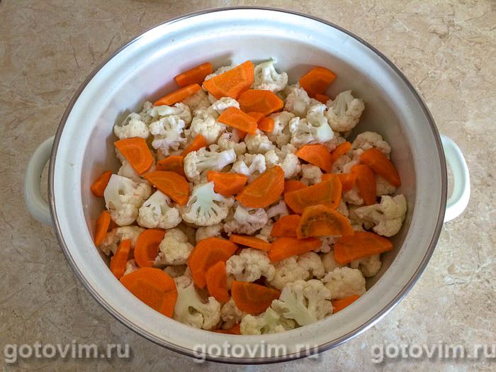 Фотографии рецепта Маринованная цветная капуста на зиму, 03 Маринованная цветная капуста на зиму, Шаг 03