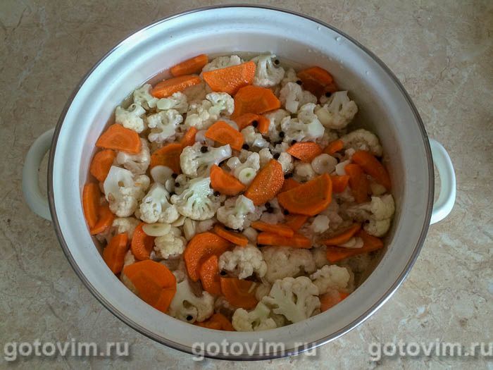 Фотографии рецепта Маринованная цветная капуста на зиму, 05 Маринованная цветная капуста на зиму, Шаг 05