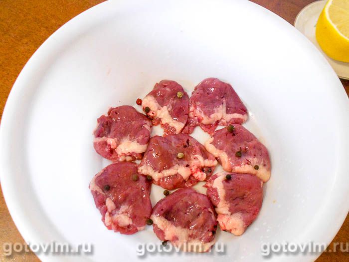 Фотографии рецепта Отбивные из куриных сердечек, 03 Отбивные из куриных сердечек, Шаг 03
