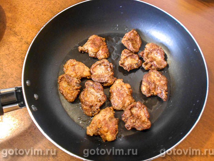 Фотографии рецепта Отбивные из куриных сердечек, 06 Отбивные из куриных сердечек, Шаг 06
