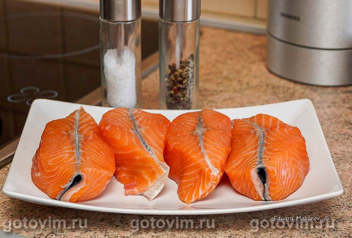 Фотографии рецепта Медальоны из семги с креветками, 02 Медальоны из семги с креветками, Шаг 02