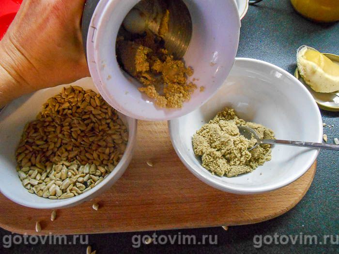 Фотографии рецепта Домашняя халва с медом и клюквой, 02 Домашняя халва с медом и клюквой, Шаг 02