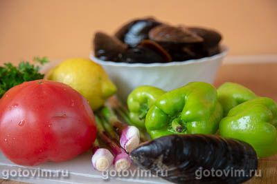Фотографии рецепта Черноморские мидии с рисом и овощами, 01 Черноморские мидии с рисом и овощами, Шаг 01