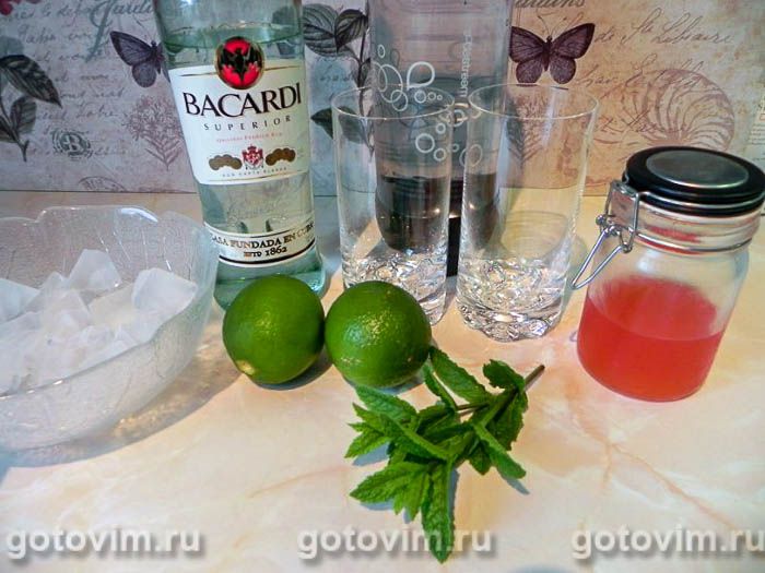 Фотографии рецепта Мохито с сиропом из ревеня, 01 Мохито с сиропом из ревеня, Шаг 01