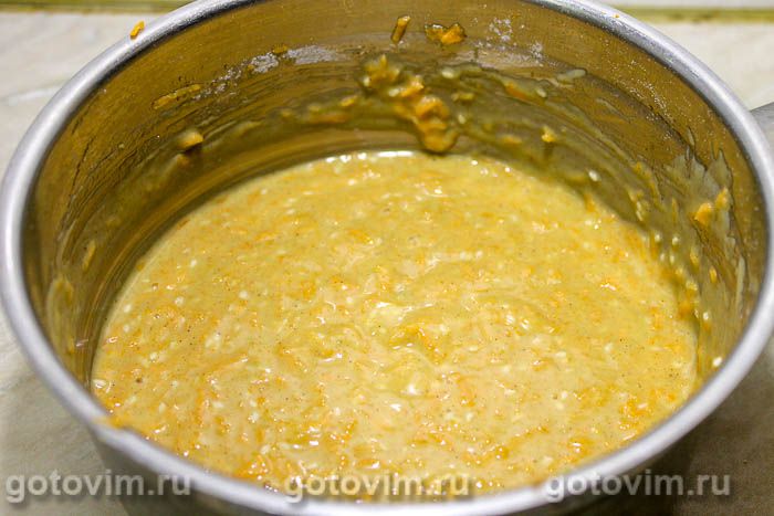 Фотографии рецепта Морковные маффины из ржаной муки с орехами и яблоком, 05 Морковные маффины из ржаной муки с орехами и яблоком, Шаг 05