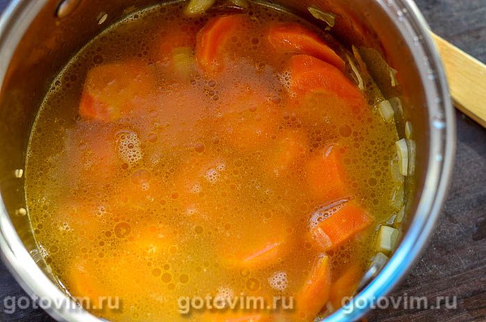 Фотографии рецепта Суп-пюре из моркови «Креси», 05 Суп-пюре из моркови «Креси», Шаг 05