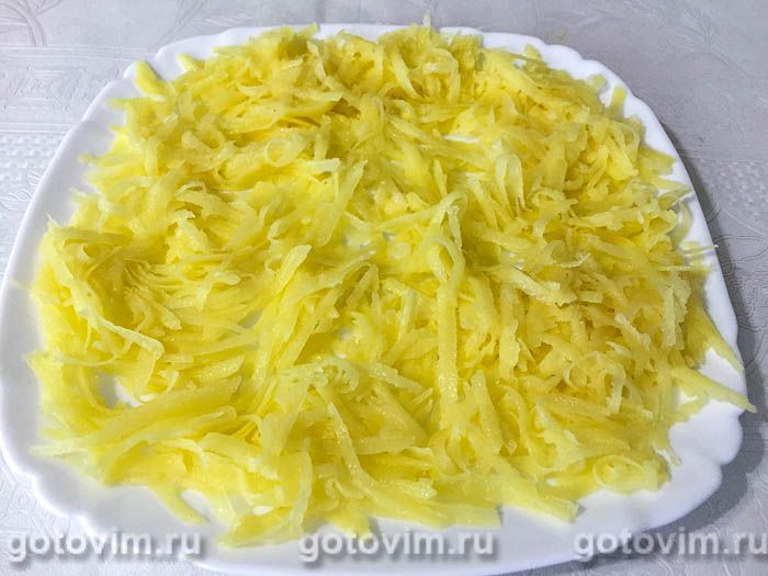 Фотографии рецепта Мясные стожки из фарша с картофелем, яйцом и сыром, 04 Мясные стожки из фарша с картофелем, яйцом и сыром, Шаг 04