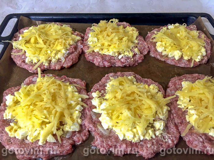 Фотографии рецепта Мясные стожки из фарша с картофелем, яйцом и сыром, 07 Мясные стожки из фарша с картофелем, яйцом и сыром, Шаг 07