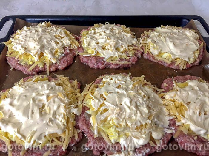 Фотографии рецепта Мясные стожки из фарша с картофелем, яйцом и сыром, 09 Мясные стожки из фарша с картофелем, яйцом и сыром, Шаг 09