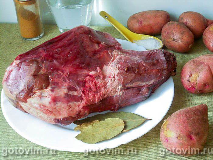 Фотографии рецепта Мясо молодого козленка, тушеное с картофелем , 01 Мясо молодого козленка, тушеное с картофелем , Шаг 01